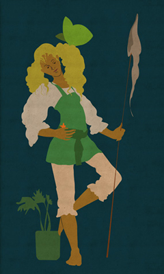 Caracter - Girl with buterfly